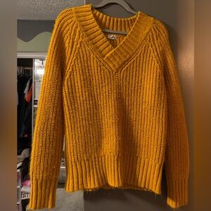 Mustard V-Neck Sweater